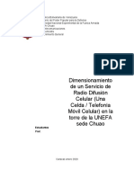 Dimensionamiento de un servicio de radio difusión celular