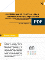 AUTOWA PPT-IDEA MATERIAL 4 - INFORMACION DE COSTOS 1 - Prof - BERNARDO SANCHEZ