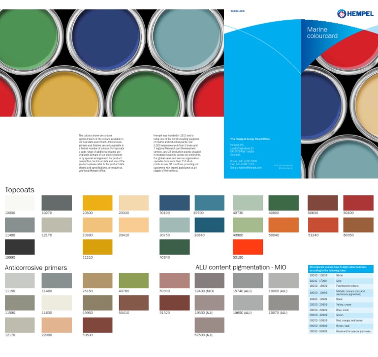 Marine Colour Card | PDF | Color | Art Materials