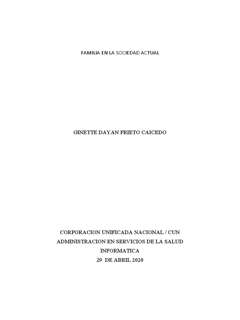 Evolución de la familia en la sociedad actual | PDF | Salud y bienestar