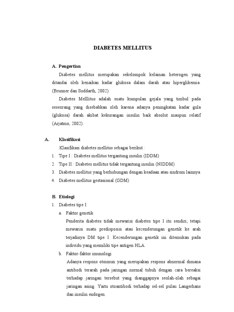 Diabetes Mellitus Types Risk Factors Symptoms Treatments