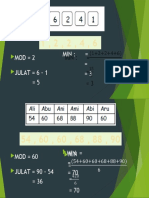 CONTOH min, mod, median