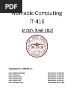 Nomadic Computing: MCQ's (Unit 1&2)