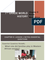 7 Grade World History: Notes West Africa