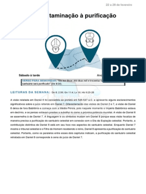 Lição 9 - Da Contaminação À Purificação, PDF