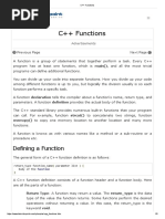 C++ Functions: Defining A Function