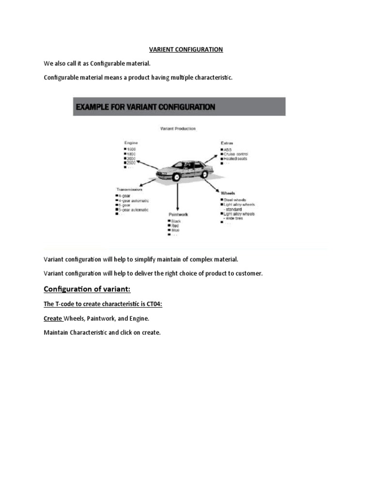 Varient Configuration | PDF