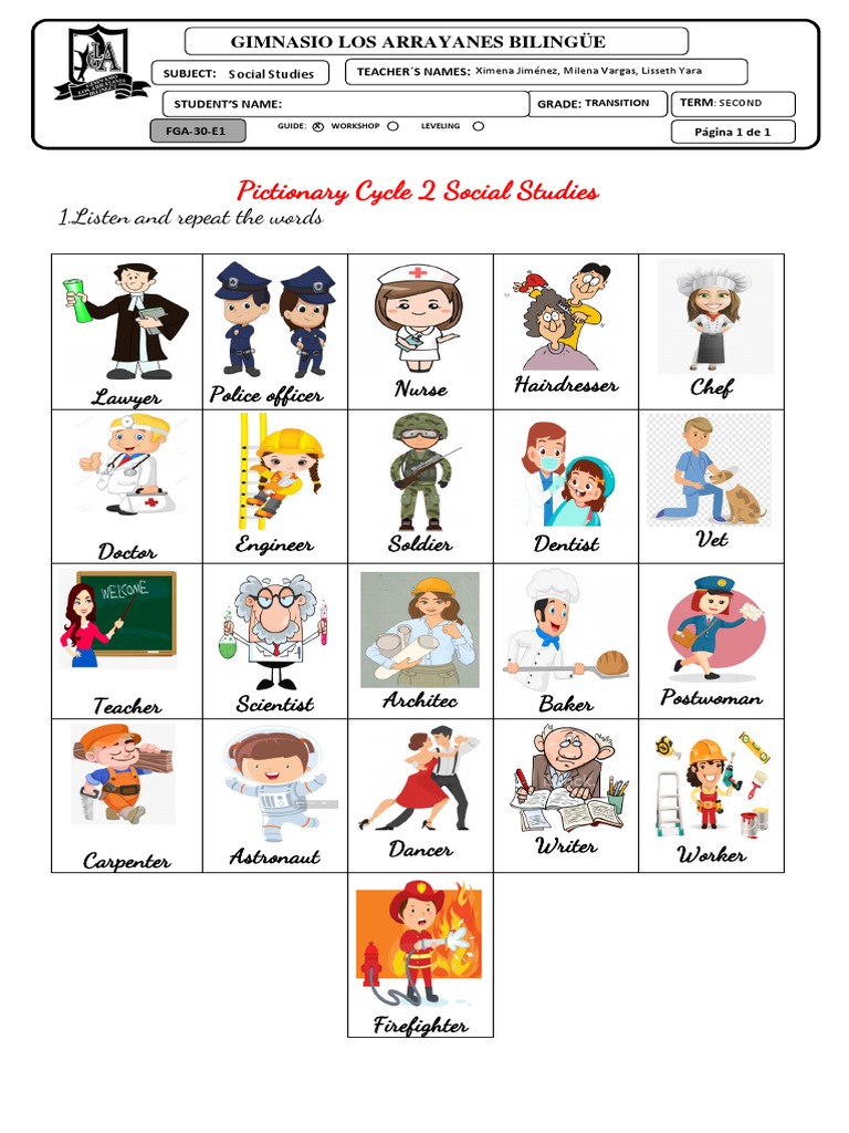Pictionary Workshop for Arrayanes Gymnasium | PDF
