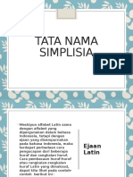 Tata Nama Simplisia