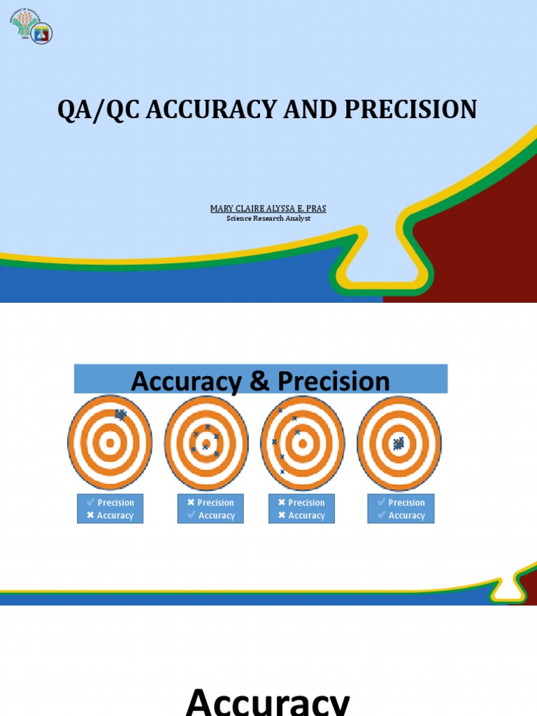QA - QC - Precision and Accuracy | PDF | Ph | Accuracy And Precision