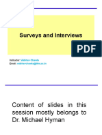 Surveys and Interviews: Methods, Errors, and Best Practices