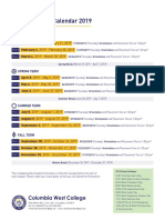 CWC Academic Calendar 2019