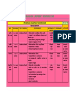 Programa de Limpieza y Desinfeccion