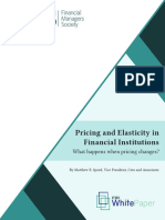 Pricing and Elasticity in Financial Institutions: White