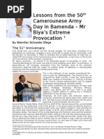 Download Lessons from Mr Biyas Army Day in Bamenda Vista of Extreme Provocation Final by Nchwete  Nkong Ofege A SN45911980 doc pdf