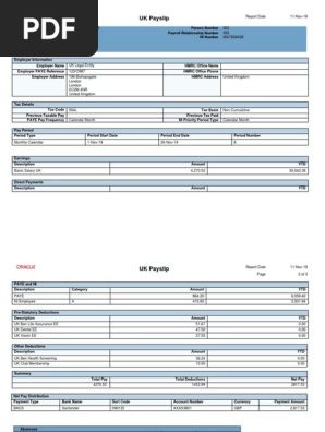 Uk Payslip