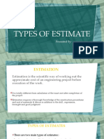 Types of Estimate