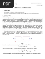 Lab 7: Switched Capacitor Integrator.: 1. Objectives