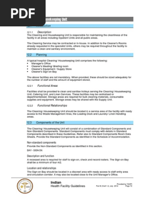 Cleaning & Housekeeping Unit
