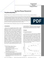 Hydrophobic Coatings From Plasma Polymerized Vinyltrimethylsilane