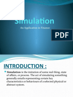 Simulation: An Application in Finance