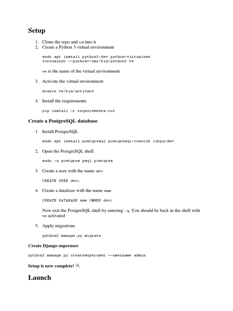 Setup PDF | PDF
