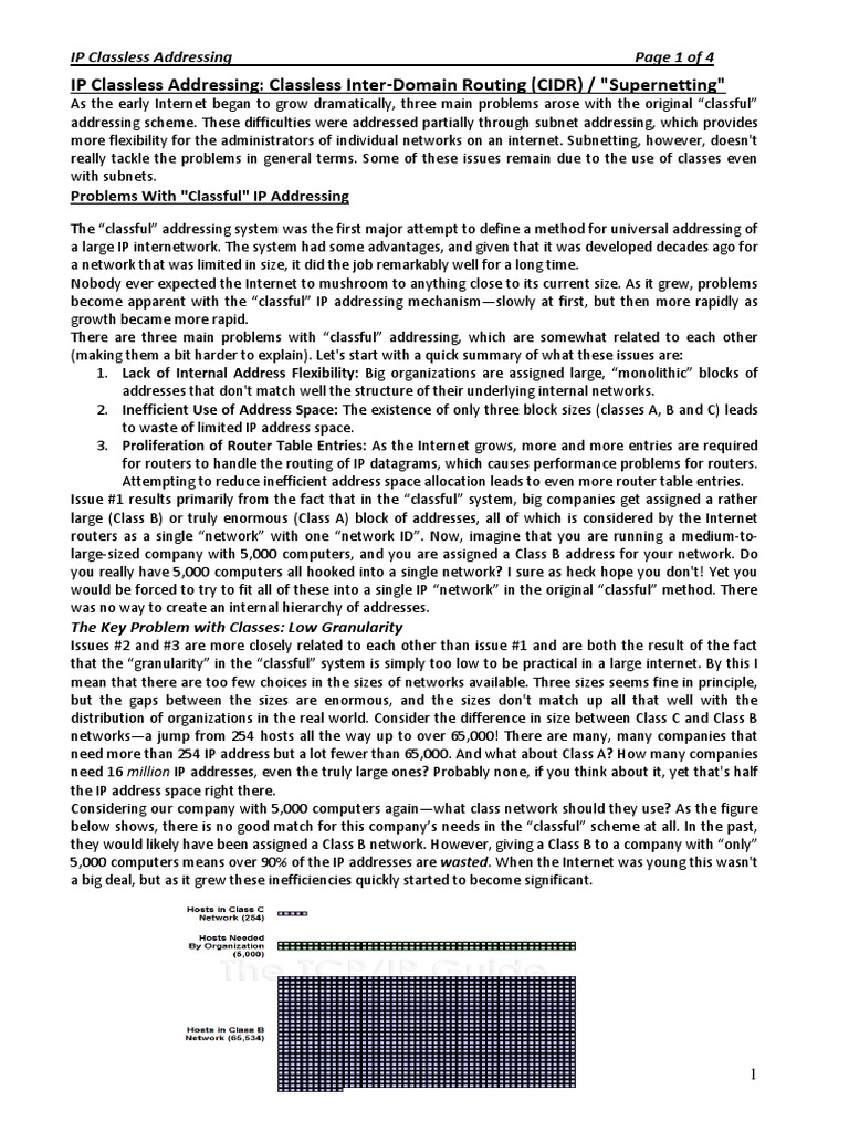 Advantages of Classless IP Addressing | PDF | Ip Address | I Pv6