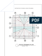 Roof Framing Plan: Estimation of Dead Loads (Trusses)