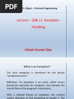 Lecture - 10& 11:exception Handling: CSEC 313: Object - Oriented Programming