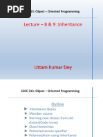 Lecture - 8 & 9:inheritance: CSEC 313: Object - Oriented Programming