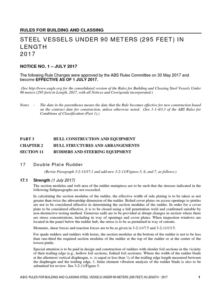 ABS Rules for Steel Vessels Under 90m | PDF | Electrical Wiring ...