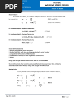 Working Stress Design: Shear in Beam