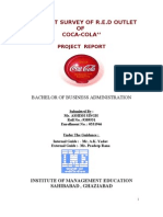 ""Market Survey of R.E.D Outlet OF Coca-Cola'': Project Report