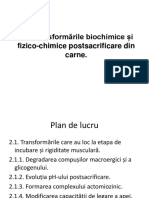 Transformările Biochimice Și Fizico-Chimice Postsacrificare Din Carne. Autoliza. Modificările Fizico-Chimice Evoluția Ph-Lui PDF