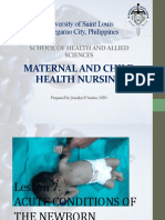University of Saint Louis Tuguegarao City, Philippines: Maternal and Child Health Nursing