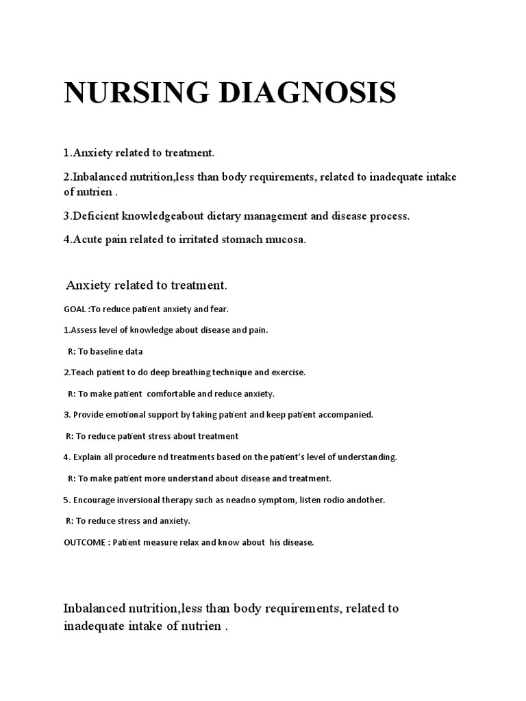 Nursing Diagnosis | PDF