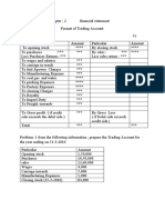 Chapter - 2 Problem Related Financial Statement