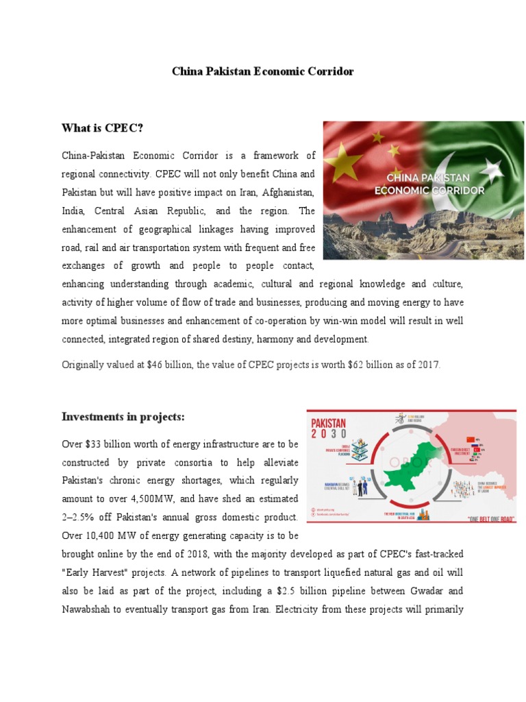 Overview of the China-Pakistan Economic Corridor | PDF | Economies ...