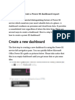 How To Create A Power Bi Dashboard Report
