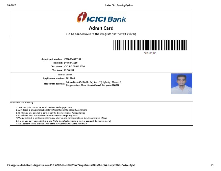 Online Test Booking System PDF