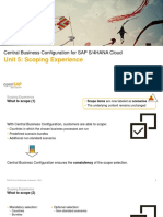 Unit 5: Scoping Experience: Central Business Configuration For SAP S/4HANA Cloud