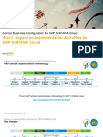 Unit 2: Impact On Implementation Activities For SAP S/4HANA Cloud