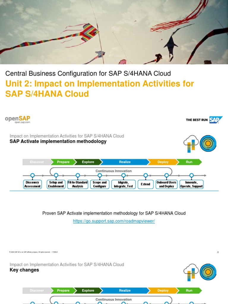 Unit 2: Impact On Implementation Activities For SAP S/4HANA Cloud | PDF ...