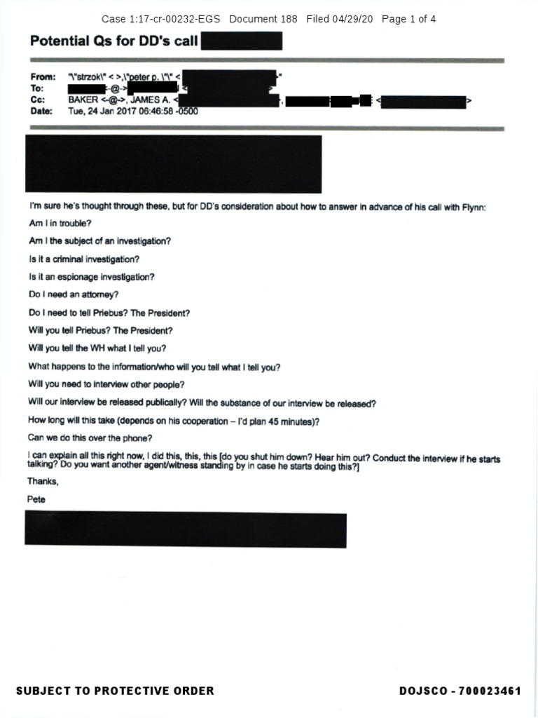 Handwritten FBI Notes On Michael Flynn Get Him Fired | PDF