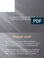 Provisional of The Charter and Working of Judicial System