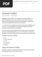 What Is Channel Conflict - Definition, Types, Causes, Consequences, Management, Example - The Investors Book PDF