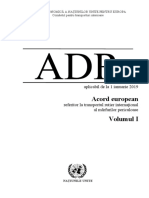 ADR 2019 - Vol I (Acordul European Referitor La Transportul Rutier International de Marfuri Periculoase)