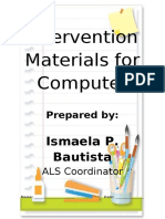 Intervention Materials For Computer