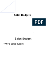 Sales Budgets