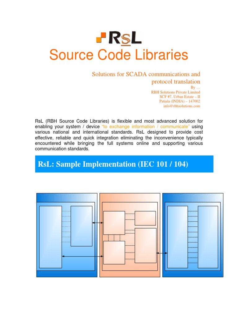 Source Code Libraries RSL Sample Implementation (Iec 101 / 104) PDF